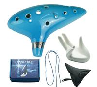 12-Hole Alto C Ceramic Ocarinas with Song Book Ocarina Instrument with Protective Bag Ceramic Piccolo for Beginners and Professional Performance