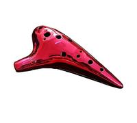 12 Hole Alto C Key Electroplated Ocarina Professional Ac Entry Level Twelve Hole For Beginners Adults Wind Instruments (Color : Crimson)