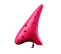 12 Hole Alto C Key Shatterproof Ocarina AC Key Environmentally Friendly Resin Teaching Special(Pink)