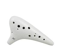 12-Hole Alto C Ocarina, Premium Ceramic Musical Instrument for Beginner and Professional Performance, AC-Ocarinas porcelain(White 12-hole AC)
