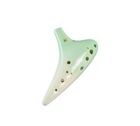 12-Hole Alto C Ocarina, Premium Ceramic Musical Instrument for Performance and Professionals, AC-Ocarinas porcelain(12 AC Green)