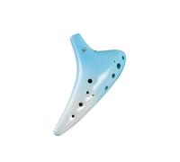 12-Hole Alto C Ocarina, Premium Ceramic Musical Instrument for Performance and Professionals, AC-Ocarinas porcelain(12 AC Blue)