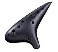 12-Hole Alto C Ocarina, Premium Ceramic Musical Instrument Ocarinas for Performance and Professionals porcelain(12 holes AC black)