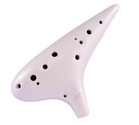 12-Hole Alto C Ocarina, Premium Ceramic Musical Instrument Ocarinas for Performance and Professionals porcelain(12 holes AC white)