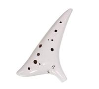 12-hole Alto C-tone Smoked Ocarina Beginner 12-hole AC Professional Instrument Instrumento Ocarina Adulto(White cracks)