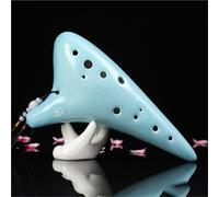 12-hole Alto G Ocarina 12-hole Alto G-tone Ice Crack Texture Playing Ocarina(Blue)