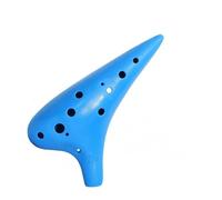 12 Hole Blue Ocarina Plastic Alto C Tone Mini Ocarina Flute Musical Woodwind Instruments With Neck Strap Cord (Color : Blue)