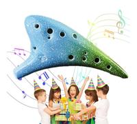 12-Hole Ceramic , Ceramic - Alto C Ceramic Piccolo Colourful 12 Hole Classic Alto C Ceramic Instrument, Colourful for Children, Beginners, Pointed
