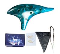 12-Hole Ceramic Ocarina in C Key with Song Book, Carry Bag and Strap - Alto Pitch, Easy to Learn for Beginners
