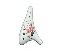 12 Hole Chinese Style Ocarina Graceful Shape Pottery Ocarina in Alto C (Color : B)
