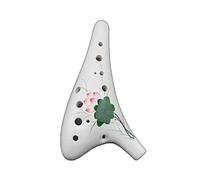 12 Hole Chinese Style Ocarina Graceful Shape Pottery Ocarina in Alto C (Color : C)