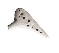 12-hole High-pitched F-tune Ceramic Ocarina 12-hole White Crack Professional Playing Ocarina Musical Instrument ocarina instrument