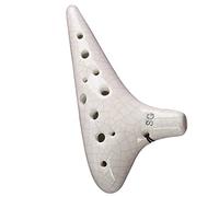 12-hole High-pitched G-tune Ceramic Ocarina White Cracked Ocarina Musical Instrument Professional Playing Ocarina ocarina instrument