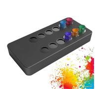 12-Hole Magnetic Ink Stirrer, Mini Vortex Mixer with 40 Cups and 50 Magnetic Rods, Compact and Portable for Tattoo Pigments, Inks, Nail Polish