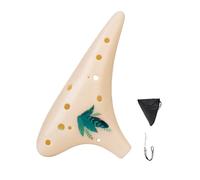 12 Hole Musical Ocarina Light Resin Body Delivers Warm Tones for Classrooms or Outdoor Performances Clear Clay Resin Flute