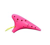 12 Hole Ocarina Ceramic Alto AC Entry-Level Resin Of Ocarina Flute Music Instrument (Color : Pink)
