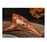 12-Hole Resin Ocarina Alto C Tuned Wind Instrument with Carry Bag, Neck Strap & Music Booklet for Beginners - White