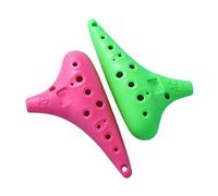12 Hole Resin Ocarina Beginner Professional Musical Instrument Alto AC(Green)