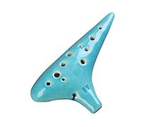 12 Hole Rice Fired Soldering Ocarina Soprano F Tone Beginner Teaching Smooth Ocarina 12 Hole Sound Quality Ocarina (Color : Blue)