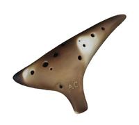 12 Hole Rice Fired Soldering Tail Matte Ocarina Alto AC Tone Beginner Teaching Smooth Ocarina 12 Hole Sound Quality Ocarina (Color : 02)