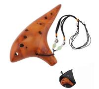 12 Hole Tone C Ceramic Ocarina, Alto Ocarina Classic Straw Fire Masterpiece Collectible, Ocarinas Instrument with Song Book Neck Cord Carry Bag, Ceramic Zelda ocarina for Student/Adults/Beginners