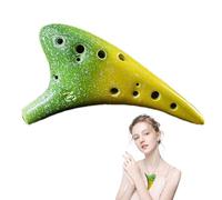 12-Hole Vessel Flute Alto C Ceramic Colorful Pointed Design Shape | Classic Alto C Ceramic Instrument for Children Beginners Kids Students Music Class Practice Schools Players