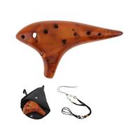 12 Holes Alto Tone C Ceramic Ocarina Musical Instrument For Adults Beginners With Carry Bag