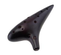 12 Holes Alto Tone C Ocarina Flute Ceramic Musical Instruments Professional Smoked Burn