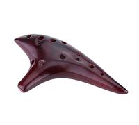 12 Holes Ceramic Ocarina Flute Alto C Smoked Burn Ocarina Musical Instrument With Lanyard For Music Lover ocarina instrument