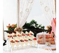 12 Holes Cone Holder for Food Display Ice Cream For Charcuterie Finger Foods Appetizers Acrylic Stand with Construction