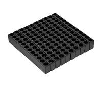 12 Holes Hex Bit Holder 10 Pcs 1/4 Inch Bit Organiser, Black Plastic Drill Bits Storage Strips Case, Reusable Screwdriver Hole for Hex Shank Bits DIY Enthusiast Craftsman