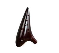 12 Holes Ocarina Music Instrument Alto Tone C Pottery Ocarinas Flute Professional Musical Instrumentation Accessories (Color : Dark red)