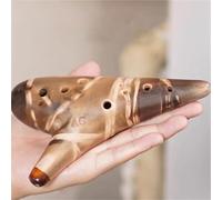 12 Holes Professional Ocarina Alto C AC Handmade Smoked Ceramic Ocarinas Beginner Practice Musical Instruments(Style 3)