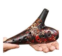 12 Holes Professional Ocarina Alto C AC Handmade Smoked Ceramic Ocarinas Beginner Practice Musical Instruments(Style 1)