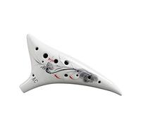 12 Holes Warped-tail Ceramic Alto C Hand Painted Musical Instrument with Lanyard Music Score Protective Bag for Lover and Learner