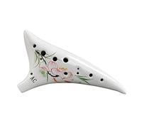 12 Holes Warped-tail Ceramic Ocarina Alto C Hand Painted Musical Instrument with Lanyard Music Score Protective Bag ocarina instrument (3)