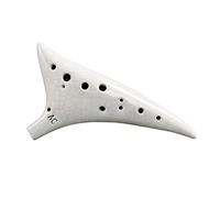 12 Holes Warped-tail Ceramic Ocarina Alto C Hand Painted Musical Instrument with Lanyard Music Score Protective Bag For Music Lover and Learner