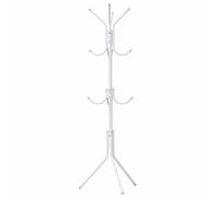 12 Hook Metal Coat Rack | Hat & Coat Stand Tree | Multi-Tier Clothes Hanger & Umbrella Holder | Hallway Entryway Organizer | Sturdy Iron Frame