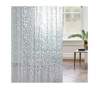 12 Hook Ring Luxury 3d Diamond Shower Bath Cobblestone Curtain Semitransparent