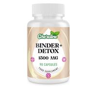 12-in-1 Binder Detox Capsules 1500mg, High Strength Gut & Liver Detox Cleanse, with Activated Charcoal, Highly Absorbable Full Body Detox, Vegan & Natural (90 Count (Pack of 1))