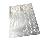 12 in 1 Carving Ruler Etchings Plate Ruler Scribes Line Stencil for Detailed Model Crafting and Scribing Craft Tool