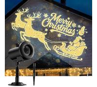 12 in 1 Christmas Projector Outdoor,3D Dynamic Christmas Decorations,Clearer Santa Sleigh/Nativity/Ghost/Spider/Bat HD Patterns,Waterproof for Window Wall Garage Party Holiday Decor