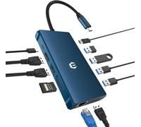 12 in 1 Docking Station Triple Display 4K DP/2HDMI USB A/C 3 Ethernet PD 100W