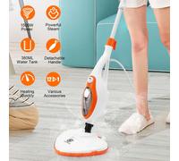 12-In-1 Hot Steam Mop Cleaner Upright & Handheld Hard Floor Carpet Steamer 1500W