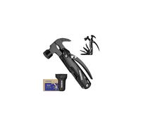 12 in 1 Multi-Tool Hammer with Carry Bag-Pure Black, Multi Tool with Pliers, Nail Remover,Saw, Bottle Opener, Screwdriver, Multi Tool for Hiking,
