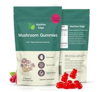 12-in-1 Mushroom Gummies with Lion’s Mane, Reishi & Enoki - Brain, Focus & Memory Support, Antioxidants & Digestive Support - Vegan, Gluten-Free, Raspberry Flavoured, 30 Gummies