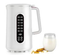 12-in-1 Nut Milk Maker, 1500ml Automatic Soy Milk Machine with Delay Start, Keep Warm & Auto Clean, Wall-Breaking Plant Milk Blender for Oat Almond Soya, Quiet Operation, White