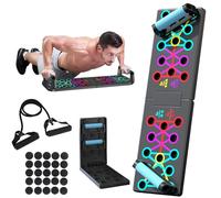12 in-1 Push Up Board, Press Up Board for Home Gym, Foldable Pushup Board Portable Strength Training Equipment, Multi-function Fitness Workout Equipment