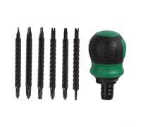 12-in-1 Ratchet Screwdriver Set with Telescopic Dual-Head for Phillips, Slotted, Torx and Hex, Magnetic Tip, Ergonomic Handle, 6 Double-Ended Bits, Compact for（12 in 1）
