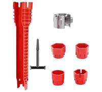 12 in 1 Tap Spanner Tool Set, Multi-Functional Faucet Wrench for Sink, Bathroom & Kitchen Plumbing, Backnut Tap Spanner for Tight Spaces, Pipe Tube Nut Tightening & Valve Removal Tool